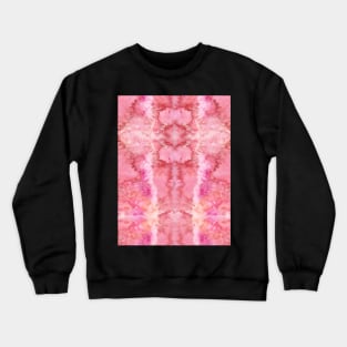 Shades of Red Liquid Paint - Watercolor Rain Painting Mirror Pattern Crewneck Sweatshirt